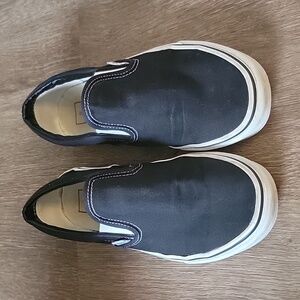 Black Slip On Vans (Women's Size 8, Men Size 6.5)